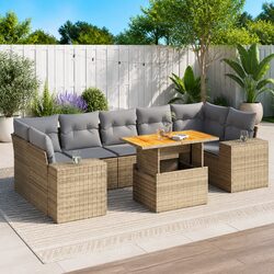 Transform Your Patio with an 8-Piece Beige Outdoor Sofa Set