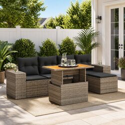 Transform Your Patio with This Stylish 6 Piece Sofa Set