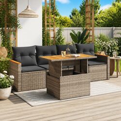 Enhance Your Patio with a 5-Piece Grey Sofa Set