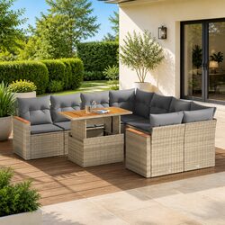 Enhance Your Outdoor Space with a 9 Piece Garden Sofa Set