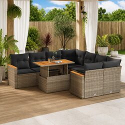 Transform Your Outdoor Space with 9 Piece Garden Sofa Set