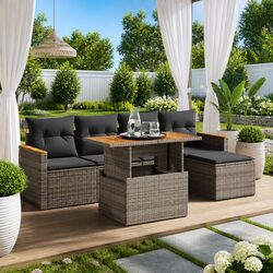 Enhance Your Outdoor Space with 6 Piece Sofa Set
