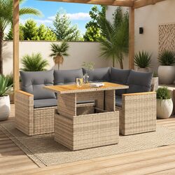 5 Piece Modular Garden Sofa Set for Outdoor Relaxation