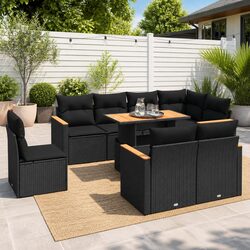 Transform Your Patio with a 9-Piece Modular Sofa Set
