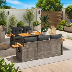 Elevate Your Outdoor Space with a Grey 6-Piece Sofa Set