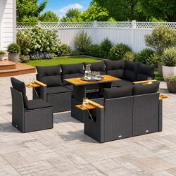 Enhance Your Patio with 9 Piece Sofa Set and Cushions