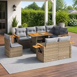 Enhance Your Outdoor Space with This 9 Piece Sofa Set