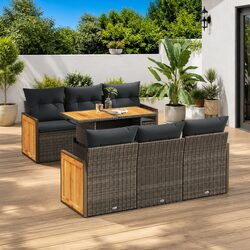 Comfortable 7 Piece Outdoor Sofa Set in Grey