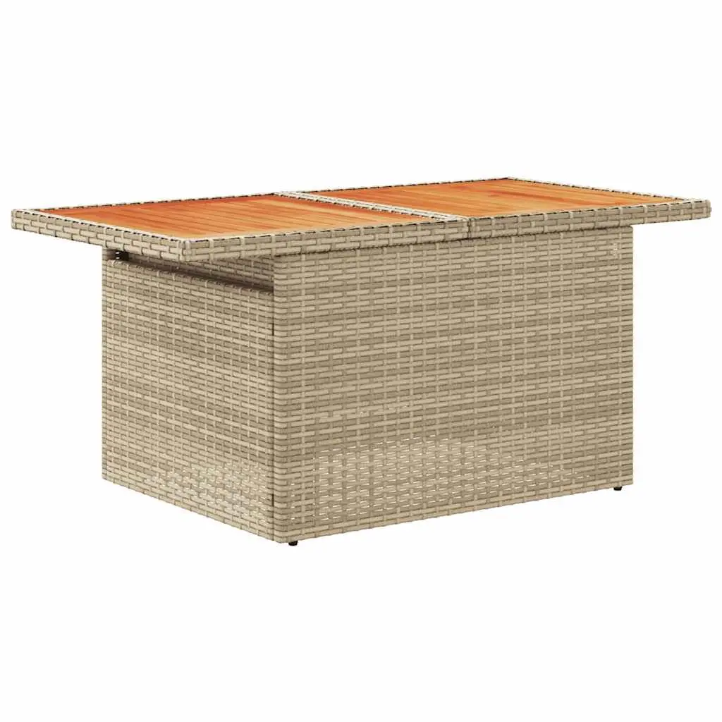 Garden Sofa Set 8 Piece Outdoor Furniture Beige Modular Cushions Storage