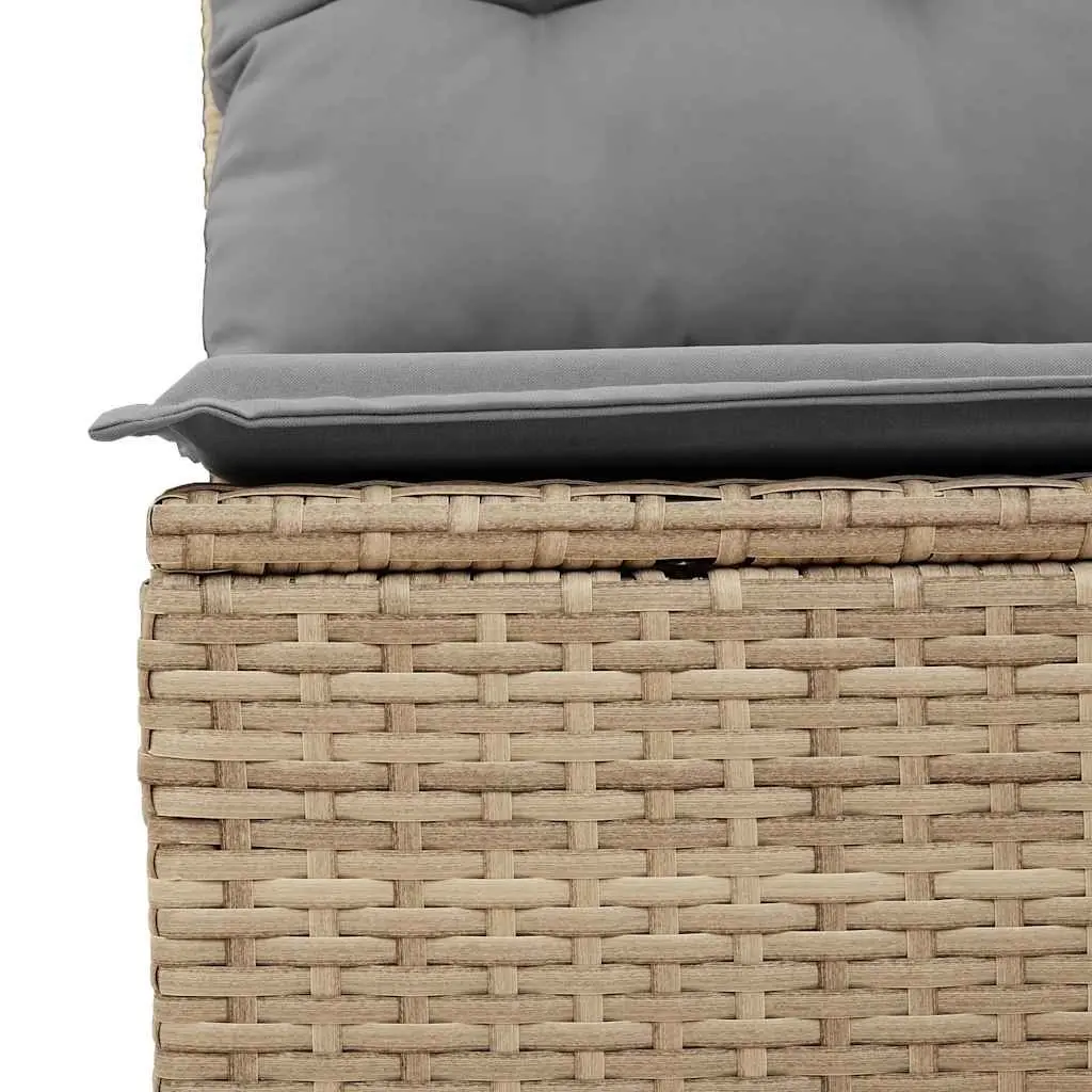 Garden Sofa Set 8 Piece Outdoor Furniture Beige Modular Cushions Storage