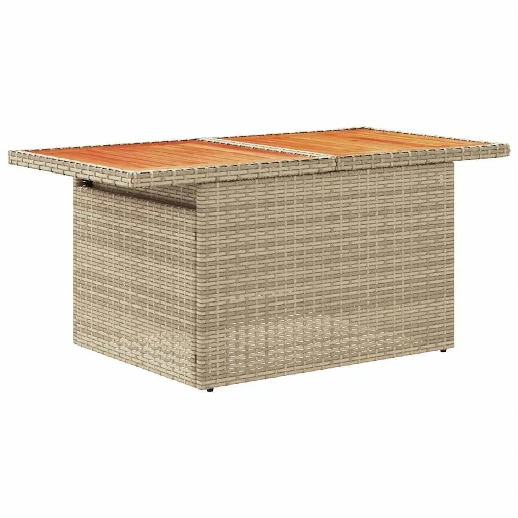 Garden Sofa Set 6 Piece Outdoor Furniture Patio Seating Beige Rattan Modular