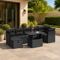 Elevate Your Outdoor Experience with 8-Piece Garden Sofa Set