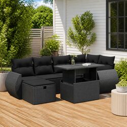 Elevate Your Outdoor Space with 7 Piece Rattan Sofa Set