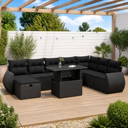 Enhance Your Outdoor Space with This 9 Piece Sofa Set