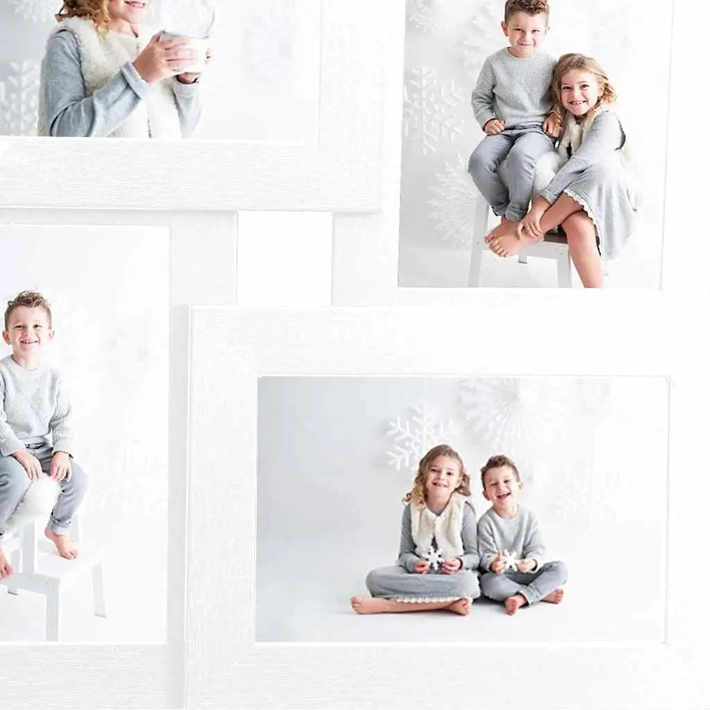 Collage Photo Frame 4 Opening 13x18cm White Modern Wall Decor