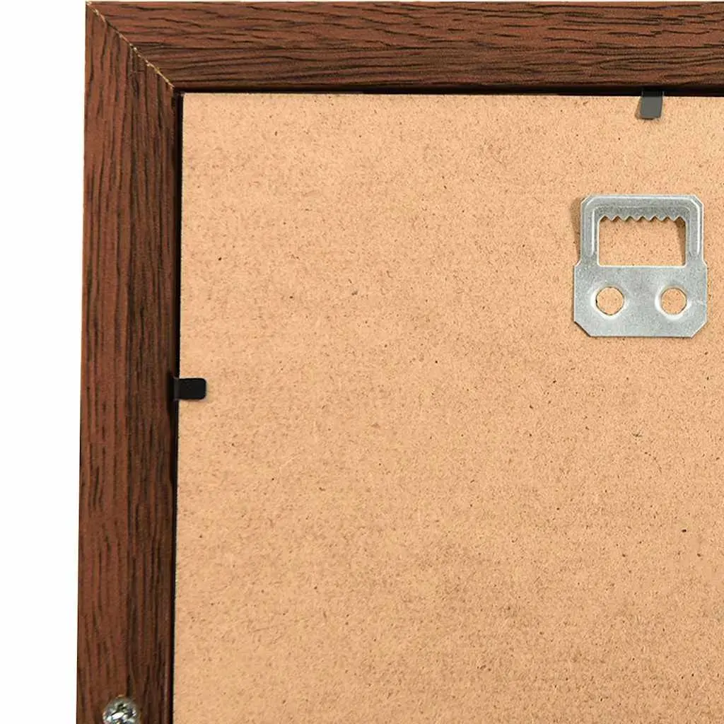 Collage Photo Frame 10 Piece Set 10x15cm Brown Wall Mounted Display