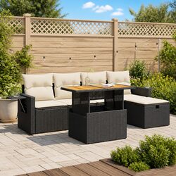 Black PE Rattan Garden Sofa Set – Elevate Your Outdoor Space
