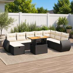 Transform Your Patio with This 9-Piece Garden Sofa Set