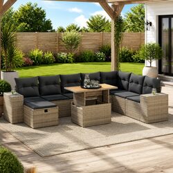 Enhance Your Outdoor Space with a 9 Piece Sofa Set
