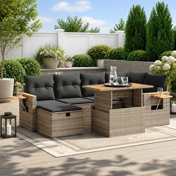 Transform Your Outdoor Space with a Grey 8-Piece Sofa Set