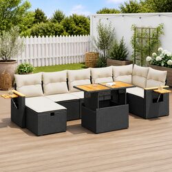 Stylish 5 Piece Outdoor Patio Lounge Set in Black