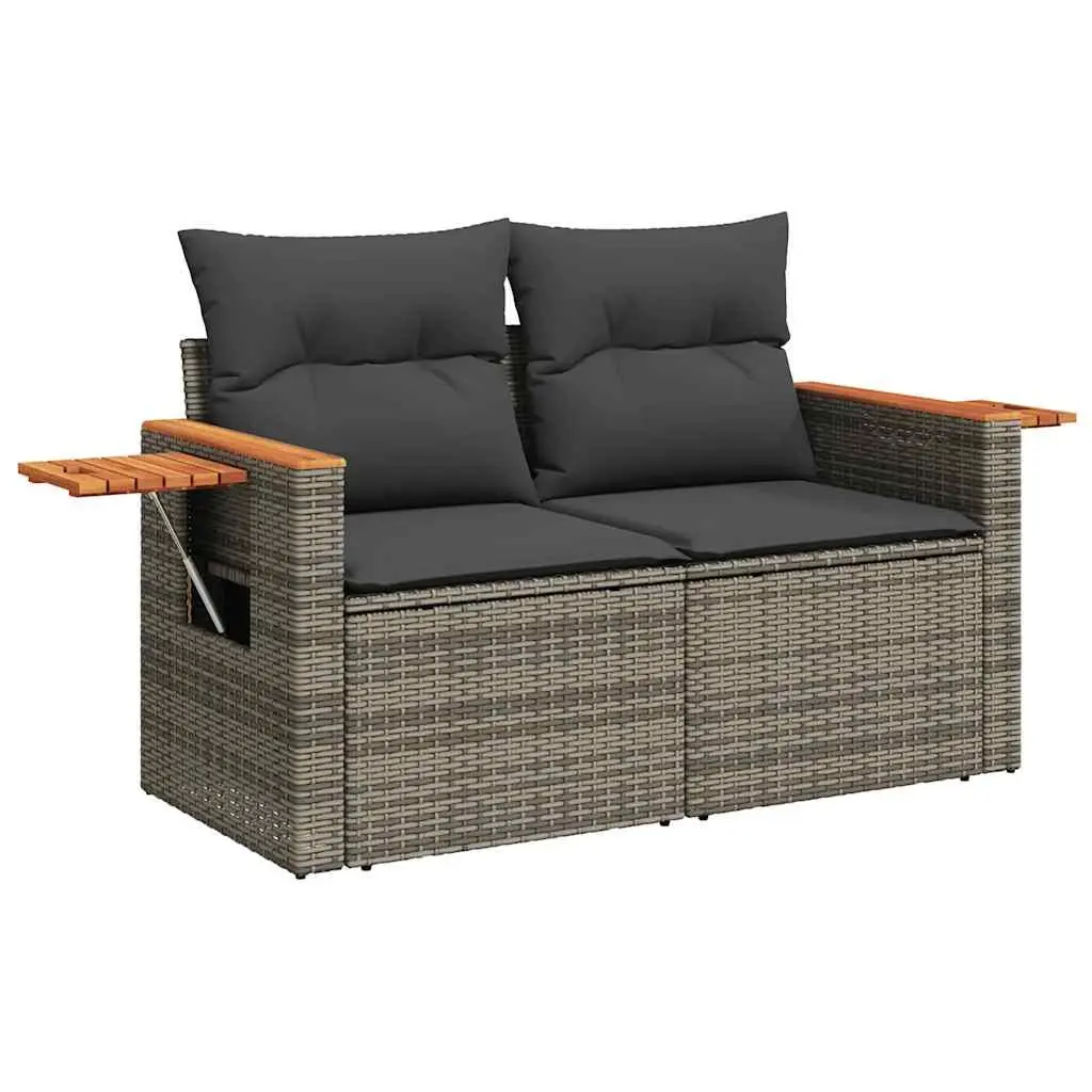 Garden Sofa Set 5 Piece Outdoor Furniture Patio Sectional with Storage Cushions Adjustable Table and Removable Cushion Covers