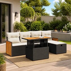 Enhance Your Outdoor Space with 6 Piece Garden Sofa Set