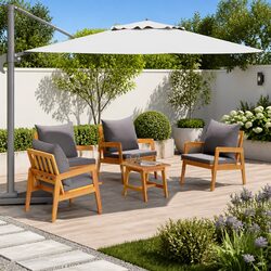 Enhance Your Space with a Brown Acacia Outdoor Bistro Set
