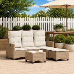 Enhance Your Outdoor Space with L-Shaped Garden Sofa Set