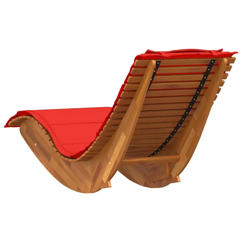 Sun Loungers 2 pcs Solid Acacia Wood Outdoor Garden Patio Pool Lounge Chairs