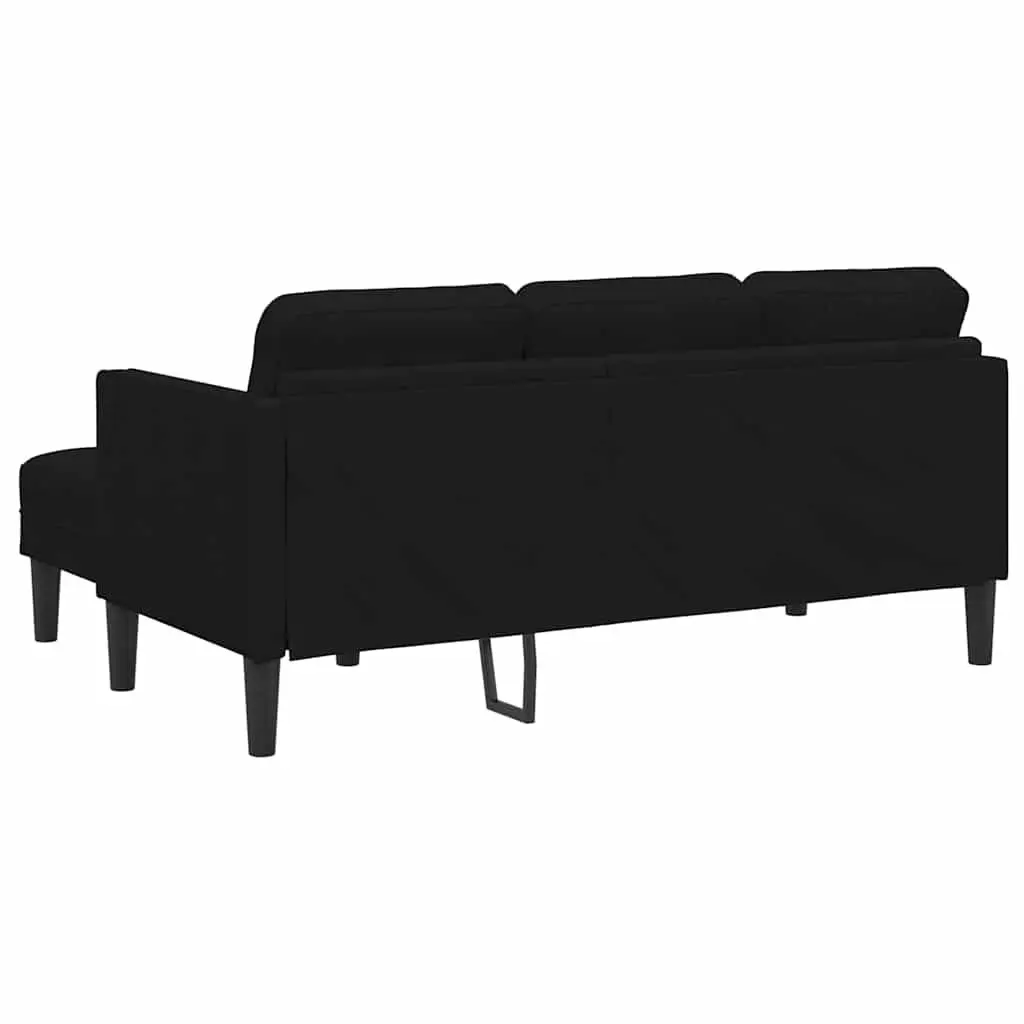 Sofa Set 2 pcs Modern Modular Living Room Furniture Black Polyester Cushion