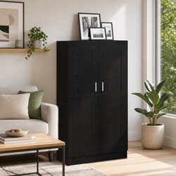 Stylish Storage: Black Oak Book Cabinet for Your Home