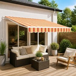 Enhance Your Outdoor Space with a Yellow Retractable Awning