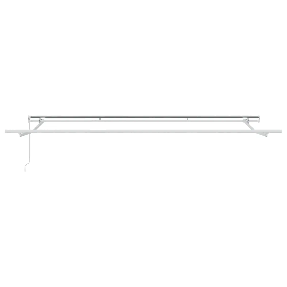Retractable Awning 400 x 300cm Manual Crank Weather Resistant Beige Outdoor Garden Patio Shade