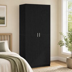 Elevate Your Space with a Chic Black Wardrobe - 80 x 50.5 x 180 cm