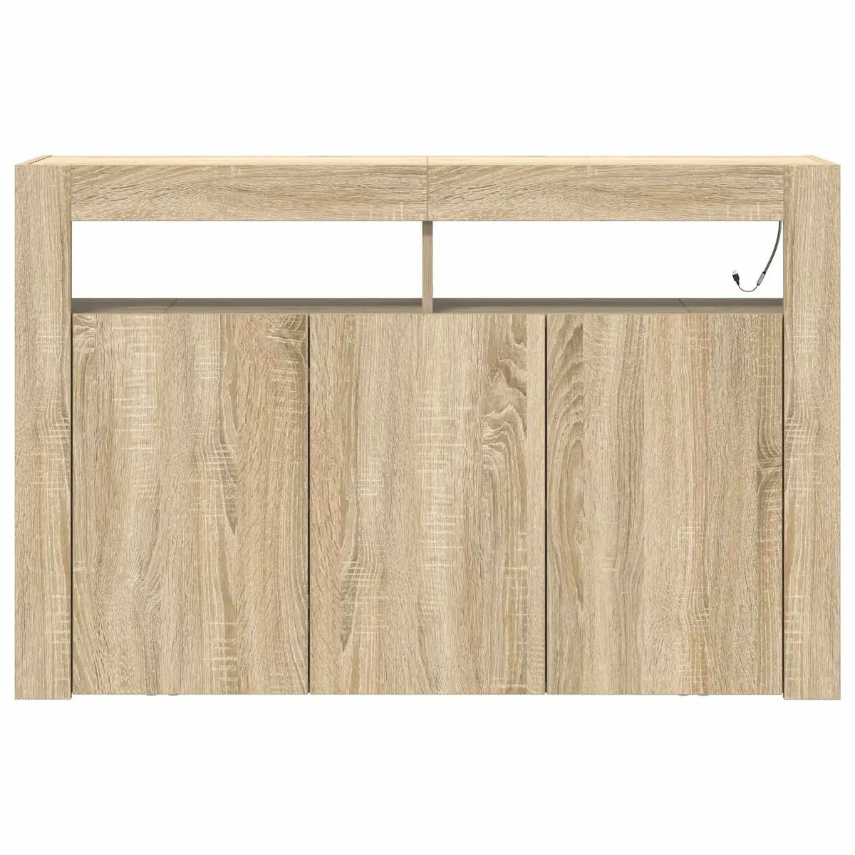 Sideboard 116x30x75cm Engineered Wood RGB LED Storage Cabinet