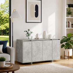 Grey Sideboard Storage Cabinet