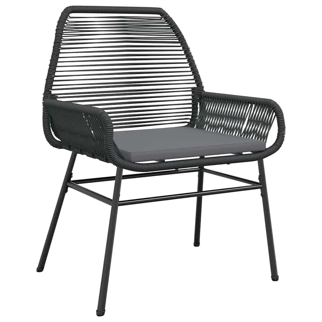 7 Piece Garden Dining Set with Cushions Poly Rattan Glass Outdoor Furniture
