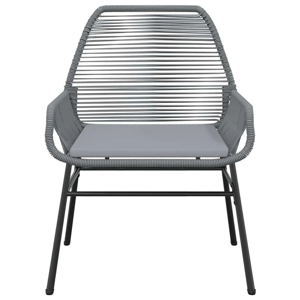 Garden Dining Set 5 Piece Grey Poly Rattan Glass Table Outdoor Furniture