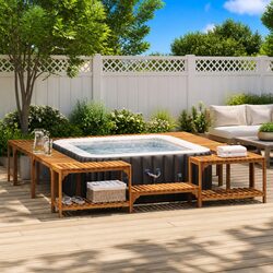 Elevate Your Outdoor Experience with This Hot Tub Surround