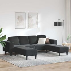Elevate Your Living Room with a Chic Black Sofa Set