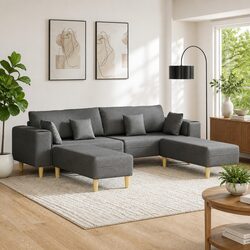 Transform Your Living Space with a Stylish Grey Sofa Set