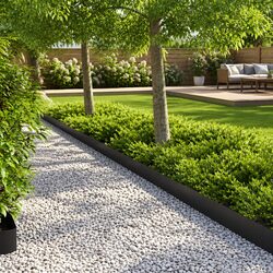 Elevate Your Garden Aesthetic with 50pcs Black Steel Lawn Edging