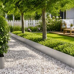 Enhance Your Garden with 30 Silver Galvanised Lawn Edges