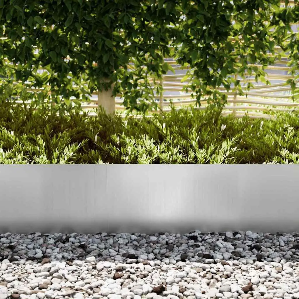 Garden Lawn Edging 100x30cm Galvanised Steel Border Fence Edger Silver