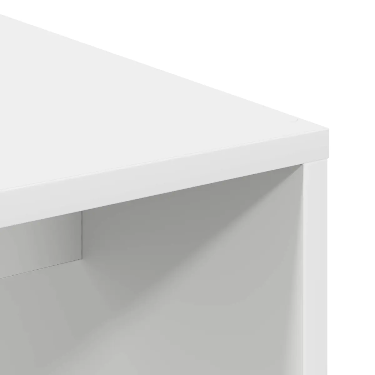 White Desk Set 2 Piece with Storage Cabinet and Shelves Modern Office Furniture