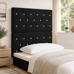Enhance Your Bedroom with an 80cm Black Velvet LED Headboard