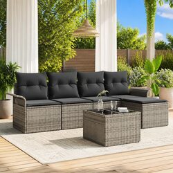 Elevate Your Outdoor Space with a 6-Piece Sofa Set in Grey