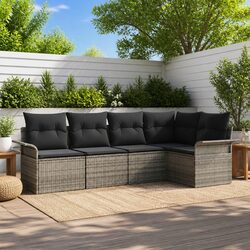 Enhance Your Outdoor Space with Grey Sofa Set 5 Pieces