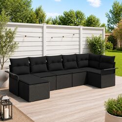 Chic Outdoor 7-Piece Sofa Set with Cushions